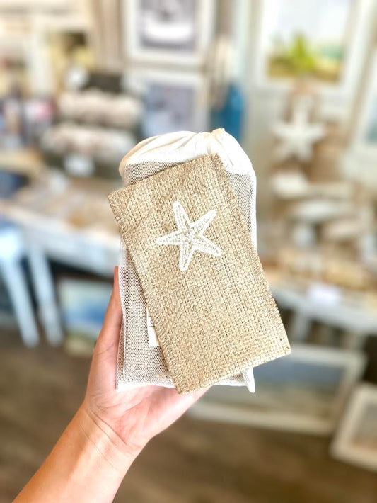 White Starfish Cutlery Pouches(Set of 8)